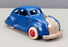 Vintage 1930s Hubley Cast Iron Chrysler Airflow 2182 Blue 2 Door Red Hubs