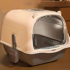 Large Enclosed Cat Litter Box W  Lid Cover Cat Odorless Anti-splashing Toilet