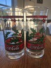 Vintage Coca-cola Tiffany Style Glasses - Set Of 2