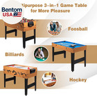 48 Inch Multi Game Table  3-in-1 Adult Size Foosball  Pool Table  Slide Hockey T