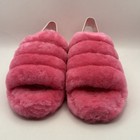New Women   s Sz 7 Ugg Fluff Yeah Slide Pink 1095119 Sandal Slipper