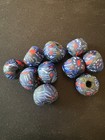 10 Millefiori Glass Trade Beads - Handmade Indian Rare 14mm Blue  b1331 