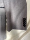 Alain Dupetit Gray black Slim Fit Tuxedo Jacket 44s Peak Lapel 1-button