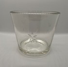 Vintage Crystal Glass Ice Bucket Starburst Etched 5  Bowl