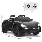 12v Kids Ride On Car 2 4g Rc Electric Vehicle W  Lights Mp3 Openable Doors Black