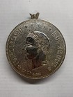 Vtg Ashe Brand Napoleon Iii Emperor Large Gold Tone Coin Lighter 5-1 2  Bonus 