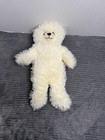 Plush White Teddy Bear With Fluffy  Shaggy Fur 