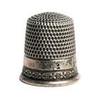 1800s Antique Simons Bros   Co Dome Sterling Silver Thimble Size 5