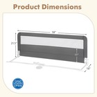 Costway 59  Baby Bed Rail Guard Breathable Material Safety Swing Down Home Gray