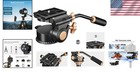 Professional Video Camera Tripod Fluid Head 360   Swivel