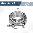 2 Inch V Band Clamp With Flange Male Female Exhaust Clamp