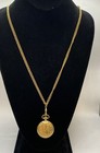 Vintage 12k Gold Filled Pocket Watch Necklace Engraved Hunter Case 27 