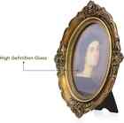Antique Oval Picture Frame 4  X 6  Bronze Gold Vintage Photo Frame  Glass Front