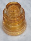 Antique Glass Insulator Amber Stained Hemingray 42 Decorative Colorized Glass 