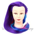 31  Cosmetology Mannequin Hair Hairdresser Training Manikin Doll Wig Head Purple