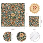 50 Pack William Morris Cocktail Napkins Blue Paper Napkins Vintage Floral