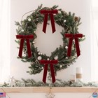 Flair Gifts 24-piece Burgundy Velvet Christmas Bow Set - Vintage 5x7 Ribbons