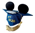 Disney Parks Class Of 2026 Graduation Mortarboard Tassel Cap Mickey Ear Grad Hat