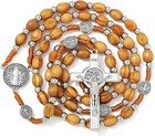 12 X Wholesale Saint Benedict Wooden Rosary Prayer Beads Men Jerusalem  Memorial