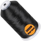 5000m Black Embroidery Machine Thread Huge Spool High Strength Polyester