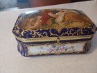 Rs Porcelain Large Victorian Gold Trimmed Jewelry Box Art