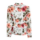 Laura Ashley Floral Quarter Zip Performance Top White Upf 50 Size S Golf Nwt