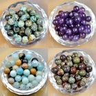 Natural Gemstone Round Spacer Loose Beads 4mm 6mm 8mm 10m 12mm