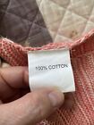 100  Cotton Throw Blanket Afghan Orange   White Boho Tassels 49    X 78    India