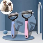 Professional Pet Grooming Tool 2 Sided Undercoat Dog Cat Shedding Comb Brush Pet