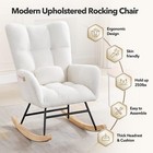 Nursery Rocking Chair  Indoor Rocker Chair Recliner Modern Rocking Accent Chair