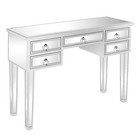 Crystal Diamond Console Table With 5-drawers Mirror Vanity Table For Living Room