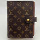 Louis Vuitton R20105 Monogram Agenda Mm Day Planner Cover Brown Authentic B154