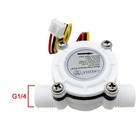 1 4  Water Flow Sensor Food-grade Switch Hall Effect Flowmeter Fluid Meter Co   