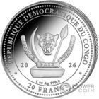 Shark World Wildlife Gilded 1 Oz Silver Coin 20 Francs Congo 2026