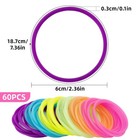 60 Jelly Bracelets 7 36 Inches  Orange  Pink  Yellow  Green  Purple  Blue