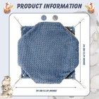 2 Pcs Pet Cage Hammock Soft Plush Bunkbed Hanging Hammock  blue  Gray 