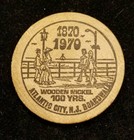 1970 Atlantic City nj Boardwalk 100 Yrs  Anniversary Wooden Nickel    1 Each Buy    