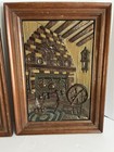 Pair Vintage Mid-century Turner Wall Accessary Art Rustic Country 3d Cottagecore