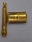 Vintage Gillette New Razor Gold Open Comb 1930s W  Box   Paper Usa Never Used