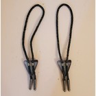 Lot Of 2 Boot Bolo Ties Arrow Head Western Cowboy Rodeo Gypsy Classic Vintage