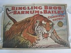 Vintage Ringling Brothers   Barnum Bailey Circus Poster   Leaping Tiger  