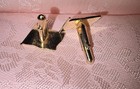 Vintage Cuff Links Usa American Flag Enameled Gold Tone Metal Patriotic