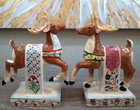Jim Shore Holiday Traditions Reindeer Taper Candle Holders Set 2 Heartwood Creek