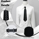 Pre-tied Ties For Women  Neck Tie For Ladies With Pearl Rhinestone Pearl Line
