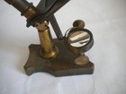 Antique Microscope 1880s Brass European Scientific Instrument