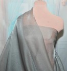 Crystal Organdy Silver Fabric Sheer 115   Bty Bridal  Formal Wear