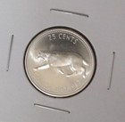 1967 Canada Silver 25 Cents Running Bobcat Unc Bu