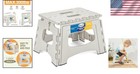 Upgrade 9  Foldable Step Stool - Lightweight  Portable   Secure For Home Use