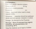 Omeprazole 20mg relief For Heartburn   Acid Indigestion   75 Capsules   