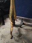 Vintage Pair Of Bennett Cast Iron And Brass Fireplace Andirons